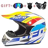 ★ casco para montar en motocicleta: diseño aerodinámico cubierta exterior de ABS, cubierta interna de EPS, correa de barbilla reforzada con liberación rápida, extremadamente robusta y resistente a los impactos. Textura cómoda para la conducción segura de la motocicleta. Protección de la cabeza.