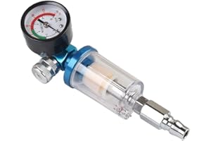 Gexmile Spritzpistole 1/4" Luftfilterregler Kompressor Feuchtigkeitsfalle Öl Wasser Schmierer Abscheider Filterdruckminderer Gasprozessor Messgerät