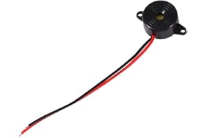 DIOCHE Elektroniczny Brzęczyk, 3-24 V Piezo Elektroniczny Dźwięk Ostrzegawczy Brzęczyk Alarm 85-95dB Ciągły Dźwięk Długość Kabla 100mm