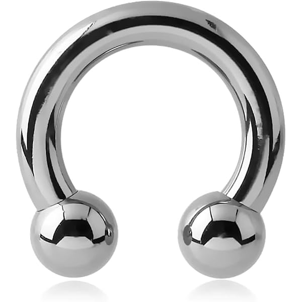 Boucle D'Oreille Briana Williams Acier Chirurgical - Fer à Cheval, Noir | Piercing Body