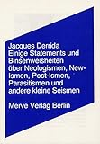 Image de Einige Statements und Binsenweisheiten über Neologismen, New-Ismen, Post-Ismen, Parasitis