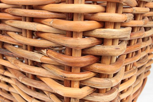 Rattankorb eck.groß, Holzkorb, Kaminholzkorb, Pflanzkorb aus Rattan - 2
