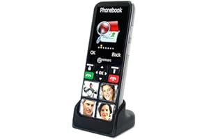 Geemarc CL8000 - Prosty, łatwy w użyciu telefon komórkowy 4G z dużymi przyciskami do zdjęć, funkcją SOS i zwiększoną głośnością, odpowiedni dla osób niedosłyszących, odblokowany i Bluetooth, wersja EN