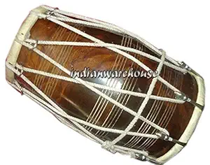 SM'SAI MUSICALS Pakhawaj Dholak Drum 18 Bolt Tuned Sheesham Wood Dholki