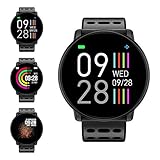【Nuevo Diseño Reloj Inteligente para Deportes】1,3 Pulgadas TFT a todo color pantalla IPS, todos los datos se pueden mostrar perfectamente en la pantalla a color, fácil de tocar y operar. Múltiples interfaces para este reloj inteligente, estilo de moda, estilo de negocios, estilo deportivo, y se puede personalizar cualquier tema que te guste en la aplicación de acuerdo a la ocasión. Reloj inteligente para mujer hombre niña.