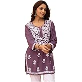 Sidhidata Women Rayon Regular Stylish Kurti with 3/4 Sleeves & Beautiful Neck Embroidery Ideal for Casual Office Wear & Every