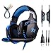 Produktbild Globalcrown Gaming Kopfhörer,Computer Gaming Headsets Kopfhörer für PS4 Stereo Headset, Mac, Xbox One, Rauschunterdrückung über-Ohr Kopfhörer mit Mikrofon, LED Licht, Bass Surround, Soft Memory Ohrenschützer