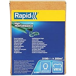 Rapid, 40108809, Agrafes de grillage galvanisées vertes, VR16, 2-8 mm, 3190 pièces, Haute qualité