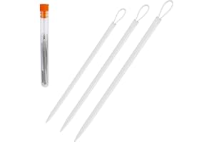 JRSHIRLEYLTD 6 aguja de lana de 3 tamaños, hilo de nailon, aguja de relleno, ojal grande para tejer, lana cosida a mano