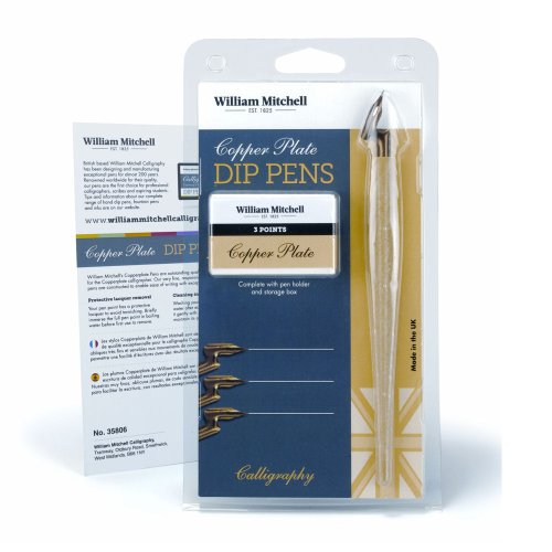 Price comparison product image William Mitchell Calligraphy Ink Dip Pen Set Copperplate