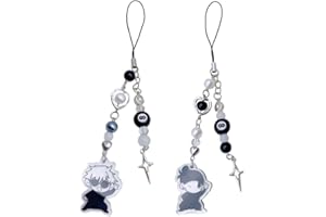 HSAJS Handy-Anhänger Anime Gojo Geto Inspiriert Telefon Charms Schlüsselanhänger 2 Stück süße Y2K-Anhänger Zubehör für Handytasche Schlüsselanhänger Kamera-Anhänger