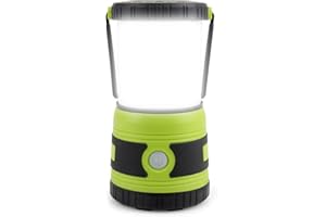 DA LIGHT Lámpara LED de camping superbrillante de 1500 lúmenes, 4 modos de luz, funciona con pilas, adecuada para caminatas nocturnas, iluminación de tienda, emergencias, apagones (verde)