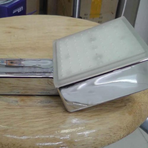 Drei Farbige Temperaturfühler Quadrat LED Dusche Sprühkop Duschsystem - 6