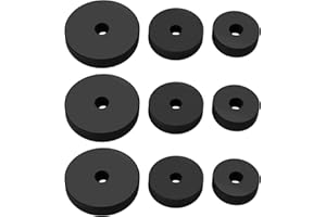 VGOL 30 Pezzi Rondelle Di Gomma Miste Per Rubinetti Da 3/8" 1/2" 3/4" Rondelle Piatte In Gomma Per Rubinetti Da Bagno Per Bulloni Viti Rubinetti Elettrodomestici Nero
