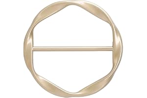 Mking Prerry Sciarpa di Seta Anello Clip T-Shirt Fermacravatta per Donna Sciarpe Chiusura Fibbia in Vita Anello in Metallo Moda per Camicie Abbigliamento Decor-Oro