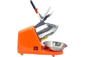 ‎CDZHLTG CDZHLTG Elektrischer Eiscrusher Maschine Ice Crusher 65kg/h Edelstahl 300W Eiscrusher Smoothie Maschine für Restaurants, Bars, Partys, Orange