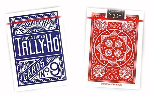 TALLY-HO Circle (12 Decks Pack) by US Playing cards Company - 6 Blue / 6 Red by Tally-Ho
