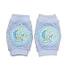 KingWinX Bear Pattern Elasticity Mesh Cotton Baby Kneepad,Blue