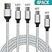 Produktbild AAJO USB Type C Kable, 4 Pack 1233M USB-C Kable to USB A,Nylon Braided Long Cord Type-C Ladekable Compatible Galaxy S10 S9 Plus S9 S8 Plus S8 Note 9 8,Moto Z,LG V50 V30 G5