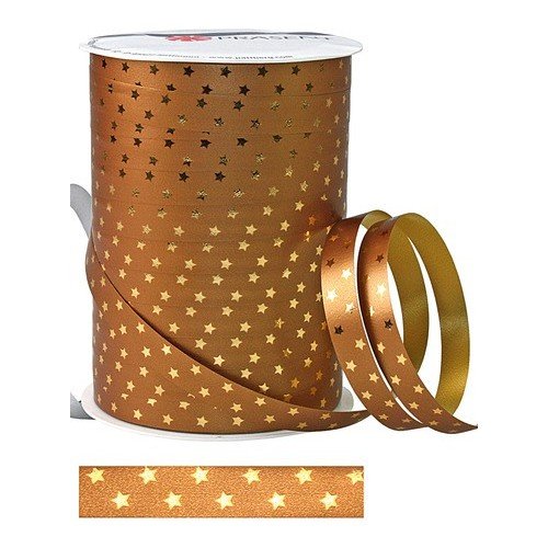 Preisvergleich Produktbild Ringelband Stern - 10 mm x 100 m, Gold