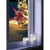 10 Warm-Weiße LEDs Polarlite Fenster-Dekoration EEK: LED (A++ - E) Stern Warm-Weiß LED Rot