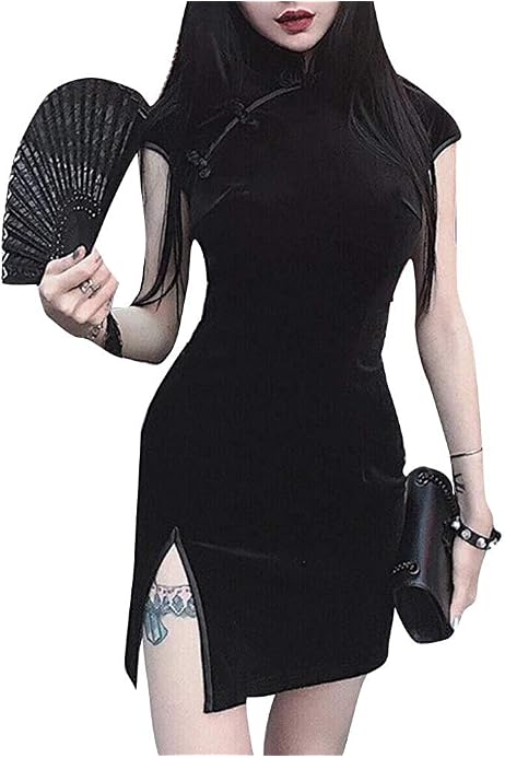 Robe Night Club YeeHoo Femme - Dentelle Et Cuir Patenté - Style Gothique Tentation - Taille Unique 38-44