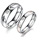 Yellow Chimes Heart Crystal Proposal Rings Promising Couple Rings RS.525.00