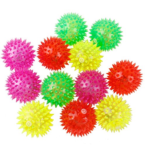 12 Stück LED Stachelball Leuchtflummi für Kinder | Gummibälle Leuchtbälle als Mitgebsel | Geschenk für Geburtstag und Kinderparty - 2