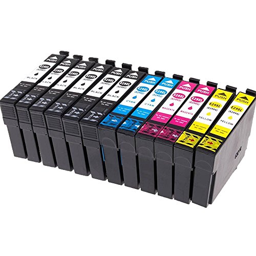 ouguan 12  x  6noir  2  Cian  2  Magenta  2  amarillo  Compatible con Epson 29  29  x l cartuchos de tinta para Epson Expression Home XP-235  XP-332  XP-335  XP-432  XP-435  xp-245  xp-247  xp-442  xp-445  xp-342  xp-345  impresora