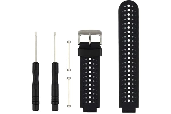 Fit-power Bracelet de rechange en silicone souple pour montre connectée Garmin Forerunner 235 / 235 Lite / 220 / 230 / 620 / 630 / 735