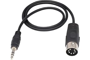 zdyCGTime 3,5 mm a 7 pines DIN cable,Midi 7 Pines Macho a Cable Audio de 3,5 mm Macho,Compatible con Bang & Olufsen B & O,Naim iPad/iPhon/MP3/PC/TV/Android(0,5M)