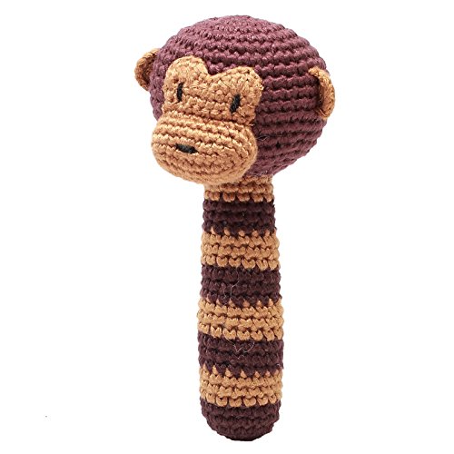 Preisvergleich Produktbild Handmade Baby Rassel gehäkelt Affe braun