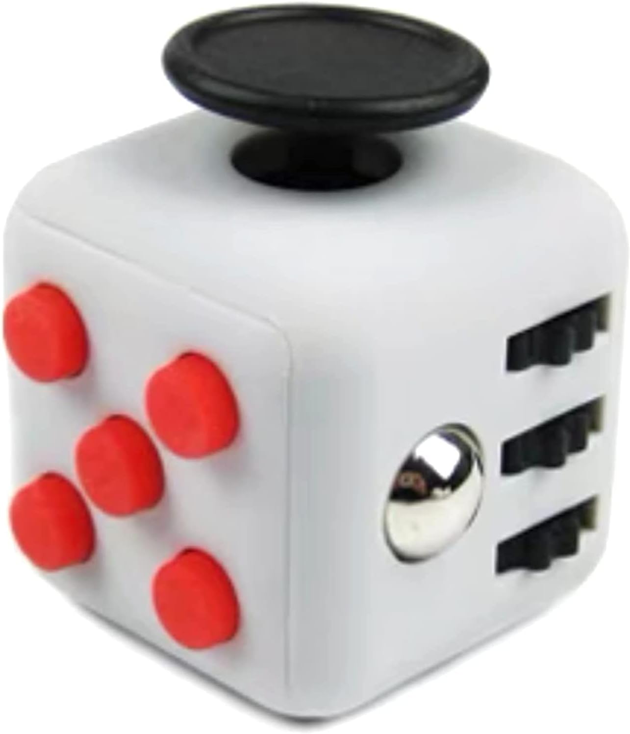 Cubo de Dados de Entretenimiento ansiedad Alivio del estrés atención Enfoque de plástico Juguete de Juego Cubo para aliviar el estrés,Juguetes antiestrés para Escritorio de Oficina (Gris Rojo)