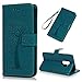 Produktbild Mlorras Hülle für Samsung Galaxy S9 Plus, Geprägter Eule Baum Schnalle vorne Leder Handyhülle Klappbares Brieftasche Schutzhülle Wallet Case Cover mit Integrierten Kartensteckplätzen Blau