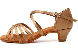 YKXLM Femme&Fille Chaussons de Danse Latine Standard Salle De Bal Chaussures,Modello-IT-TL