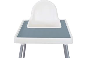 Sodatch 100% Food Grade Silicone High Chair Mat - BPA-Free (Blue) - Compatible with IKEA Antilop Highchair