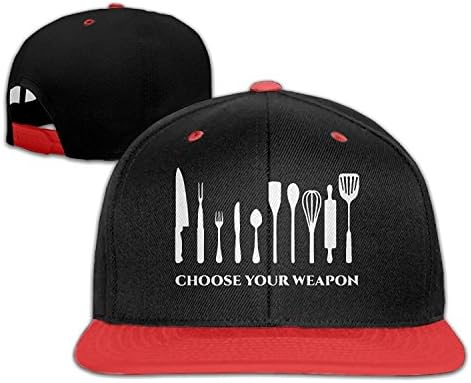 YUYUTZA Funny Choose Your Weapon Chef Kitchen Cutlery Outdoor Adjustable Baseball Cap Unisex Hat for Men/Women