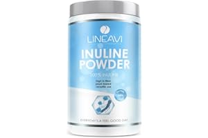 ‎LINEAVI LINEAVI Inulinpulver, 500g Inulin Pulver, kalorienarmer Ballaststoff aus der Chicoree Wurzel (Zichorie), Darmflora, für Getränke und zum Kochen und Backen verwendbar, in Deutschland hergestellt