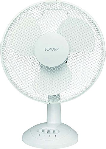 Tischventilator mit 4 Stufen-Schalter (Ventilator, Durchmesser 30 cm, oszillierend, 40 Watt, Tragegriff, Höhe 48 cm)
