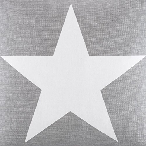miaVILLA Kissenhülle Pastell Star Kissenbezug Stern Baumwolle Grau 40 x 40 - 2