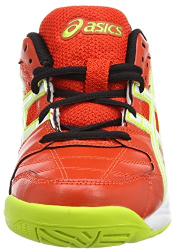 Asics Gel-squad Gs, Unisex-Erwachsene Hallenschuhe Rot (cherry Tomato/white/black 2101)