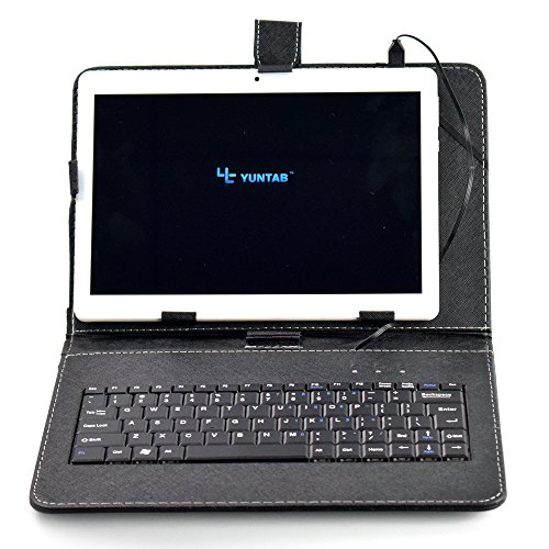 Yuntab Tastatur und Fall zum Schutz der Universal-Tablette von 10,1 Zoll vor Zerstörung / support yuntab10,1 Zoll Tablette V101H K03-10 K107 Tastatur und Gehäuse 2 in 1 (schwarz) - 2