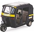 Shinsei Big Auto Rickshaw Maintenance Free Pullback Spring Action Race Toy Gift for Boys 3+ Years. Strong ABS Plastic, NO Sharp Edges, BIS Certified. Pack of 1, Color Black