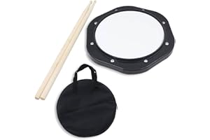 HERCHR Almohadilla De Batería, Almohadilla De Batería De Plástico De 10 Pulgadas Tambor De Práctica Silenciosa Instrumentos De Percusión Musical Almohadilla De Batería Ligera Para Práctica Para Baterista