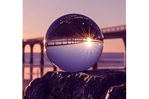 SHOCHX 100mm/3.94 inches K9 Sparkling Clear Crystal Ball, Transparent Crystal Ball Photography Prop for Magical Shots Elegant Home & Party Decor No Stand