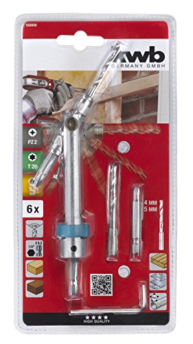 kwb 2-1 Bohrer und Bithalter Quick Flip für Akku-Schrauber mit Bohrfutter oder 1/4“ Sechskantaufnahme (inkl. T20 und PZ2-Bits 50mm mit 1/4″ E 6.3, 4mm und 5mm HSS-Bohrer für Hart- und Weichholz, Sechskantschlüssel) - 2