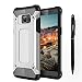 Produktbild Samsung Galaxy Note 7 Hülle, Alfort 2 in 1 Schutzhülle Hart PC + TPU Case Cover Telefon Kasten Vollschutz für Samsung Galaxy Note 7 Smartphone für Zu Fuß / Bergsteiger / Radfahren / Kletterei, etc ( Silber ) + Schwarz Stylus Pen