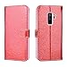 Produktbild SmartLegend SMART Legend Samsung Galaxy S9 Plus Hülle, Handyhülle Glitzer Bling Schutzhülle Leder Wallet Flip Case Lederhülle Klapphülle mit Kartenfach Standfunktion Klappbar Magnetisch Etui - Rot