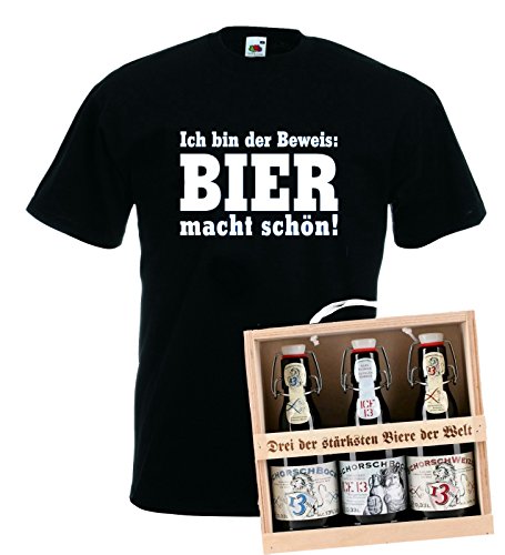 Pour Hommes Idéal pour T-shirt & 3 de la plus Bières du monde dans boîte cadeau, xl francais Pour Hommes Idéal pour T-shirt & 3 de la plus Bières du monde dans boîte cadeau, xl francais