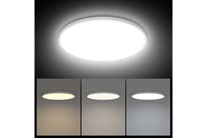 K-Bright Plafón LED de 38W Techo Regulable 3000K/4000K/6500K | Función de memoria | Moderna LED Plafón de Techo Redonda Luz para Salón Dormitorio Cocina Ø40cm Blanco